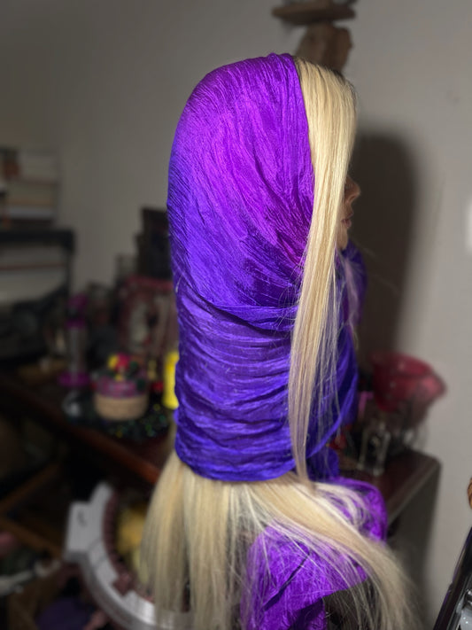 Vintage Two-Toned Purple/Indigo Boho Scarf