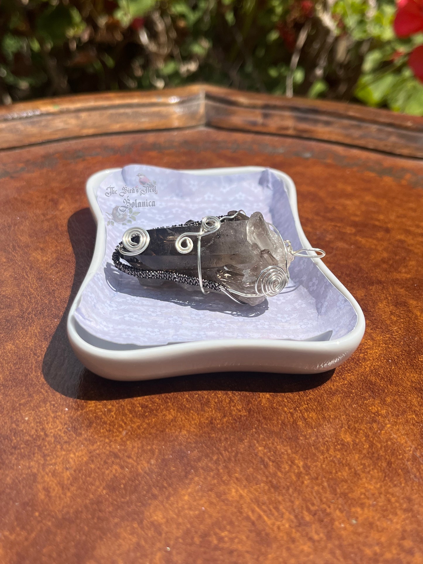 Smoky Quartz 2in Wire Wrapped Pendant