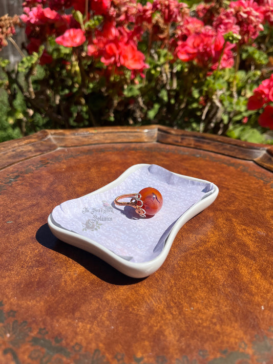 "Madame Chinchilla's Ember Relic" Copper Wire Wrapped Ring (Size 8)