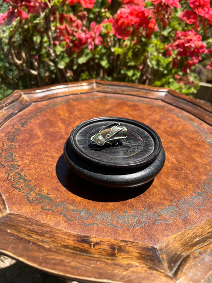 Ocean Jasper Gunmetal Wrapped Ring (Size 8-9)
