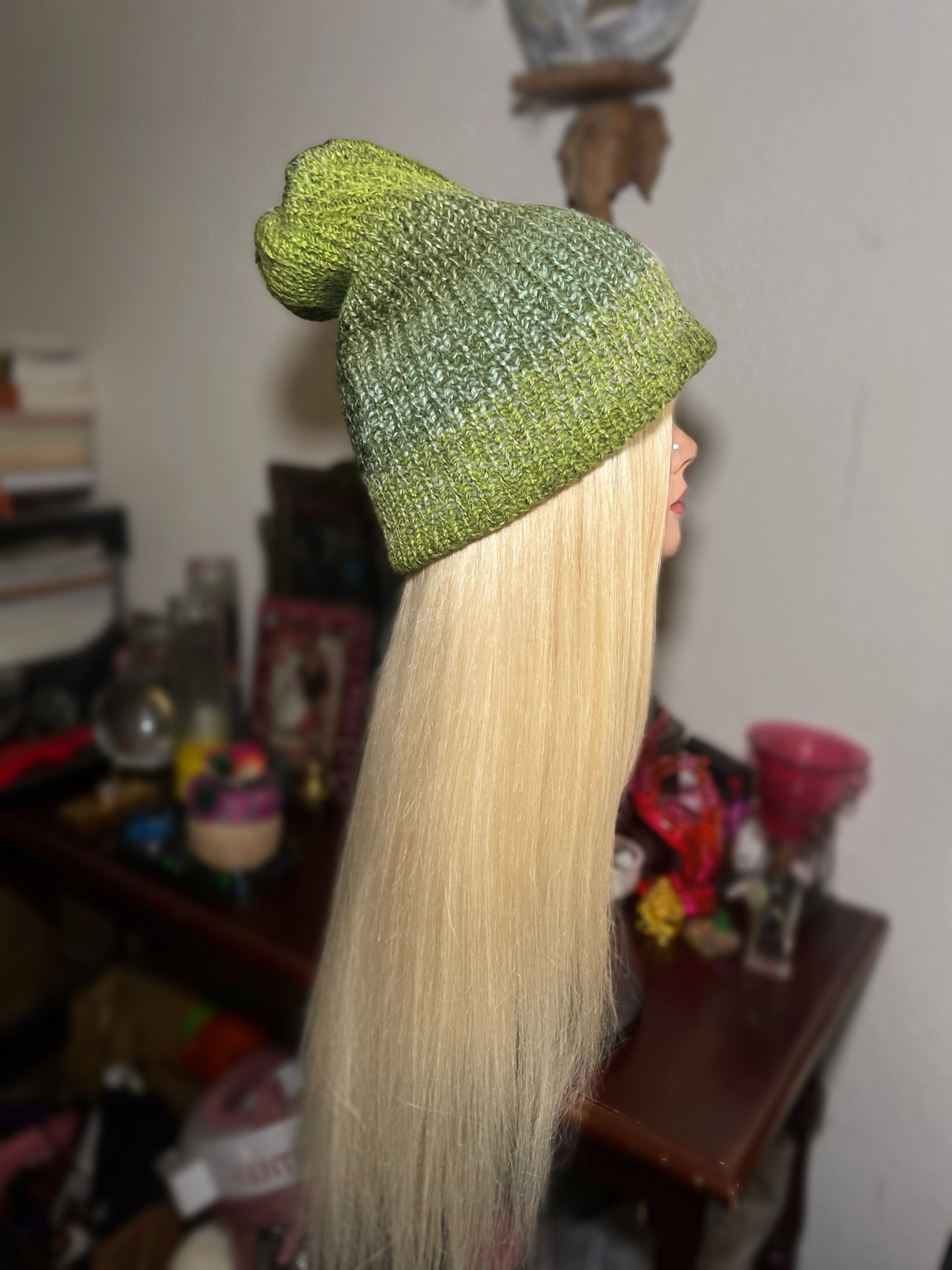 Multi-toned Green Beanie