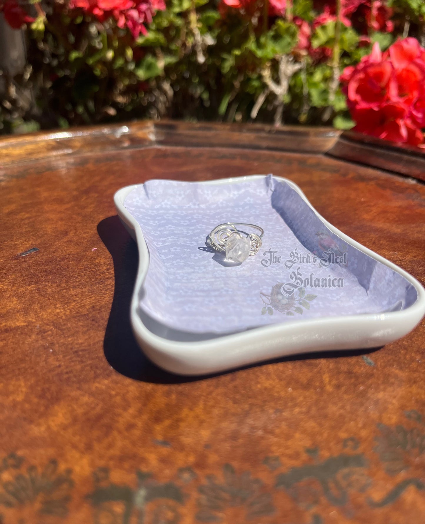 Clear Quartz Stackable Wire Wrapped Ring (Size 8)