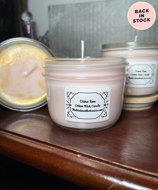 "Dubai Rose" Soy Wax Mason Jar Candle 8oz