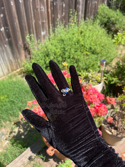 Blue Lapis Lazuli Stackable Wire Wrapped Ring (Size 8)