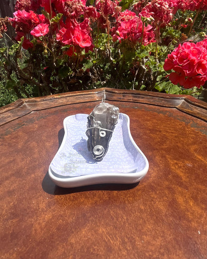 Smoky Quartz 2in Wire Wrapped Pendant