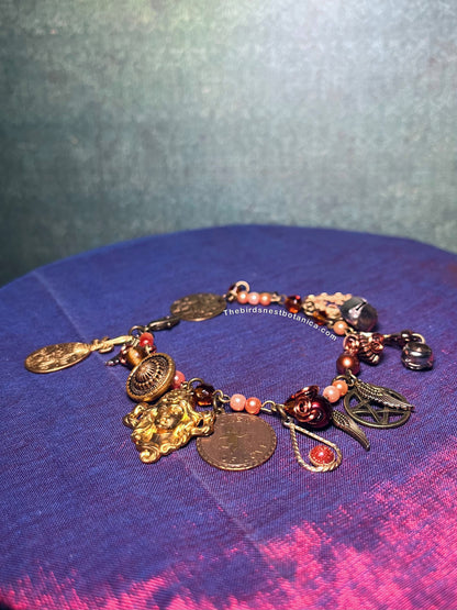 "The Morrigan's Harvest" Autumnal Charm Bracelet (Size 7in)