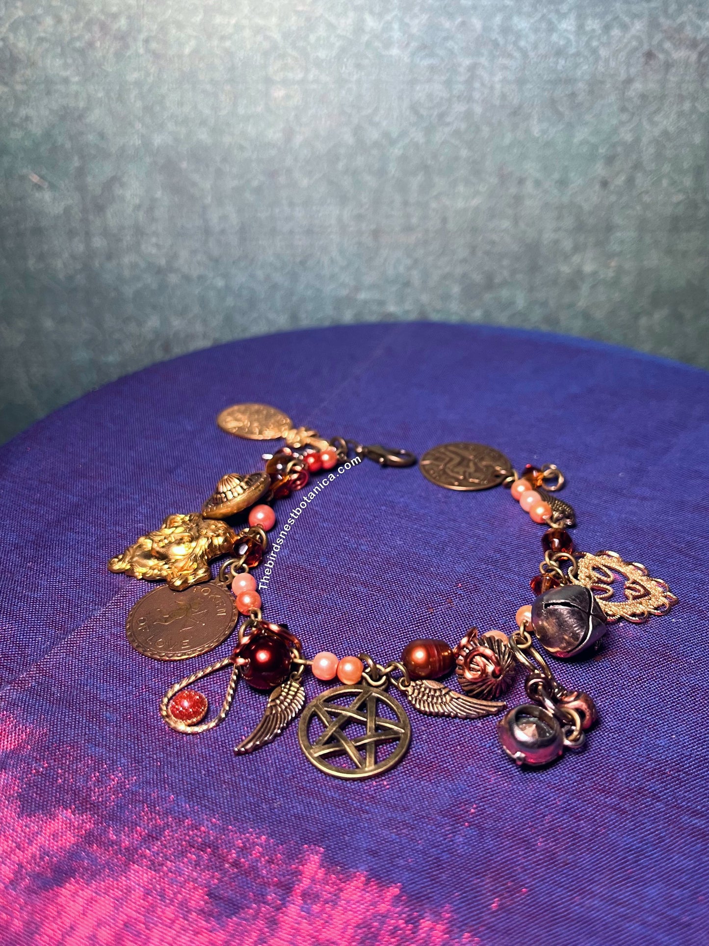 "The Morrigan's Harvest" Autumnal Charm Bracelet (Size 7in)