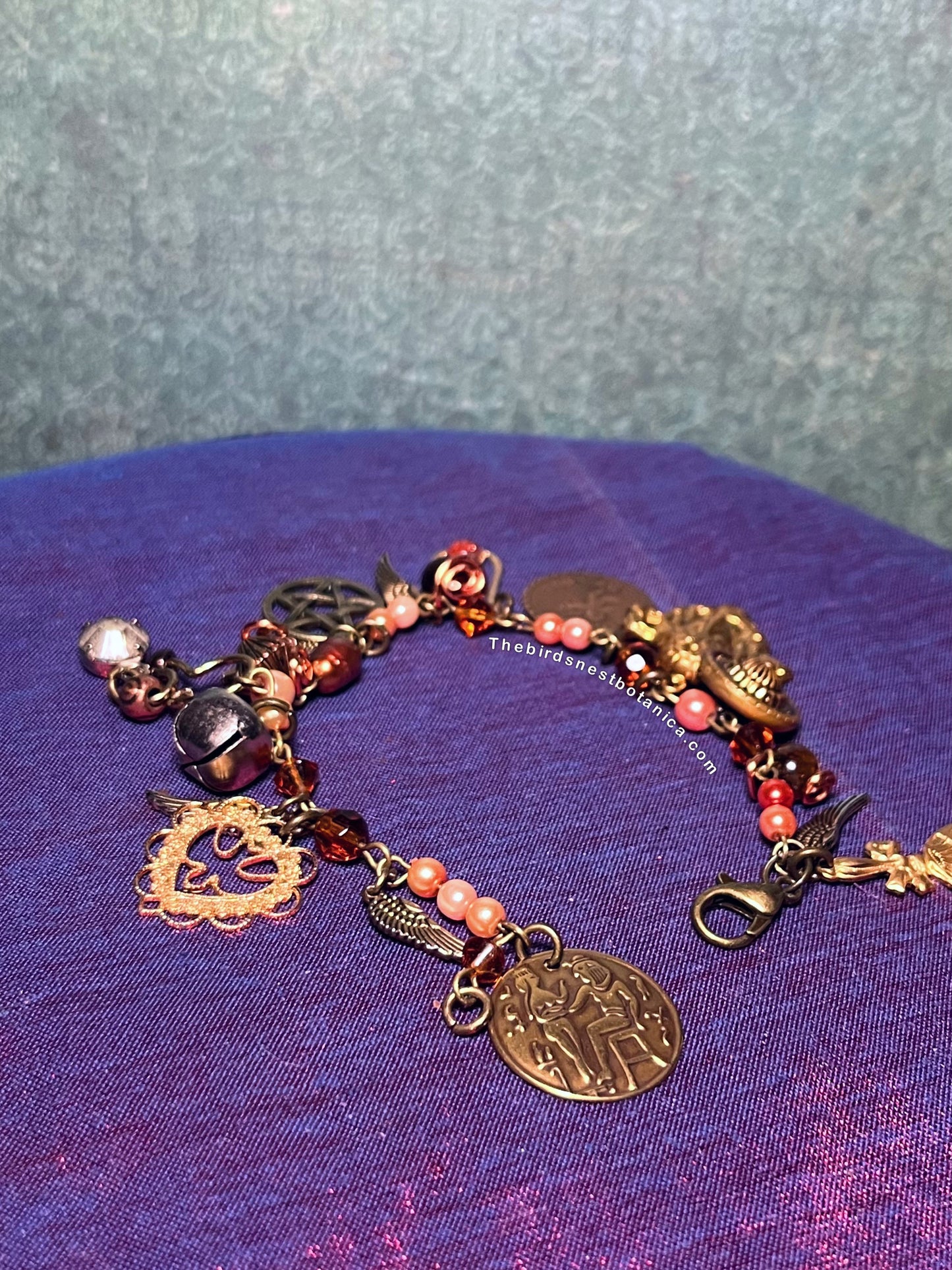"The Morrigan's Harvest" Autumnal Charm Bracelet (Size 7in)