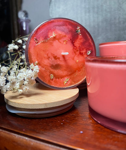 "Empress" Marble-Top Cotton Wick Soy Wax Candle 4oz