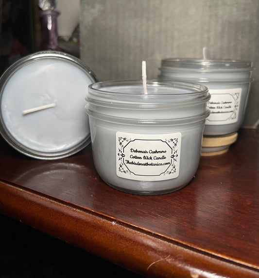 "Debonair Cashmere" Soy Wax Mason Jar Candle 8oz