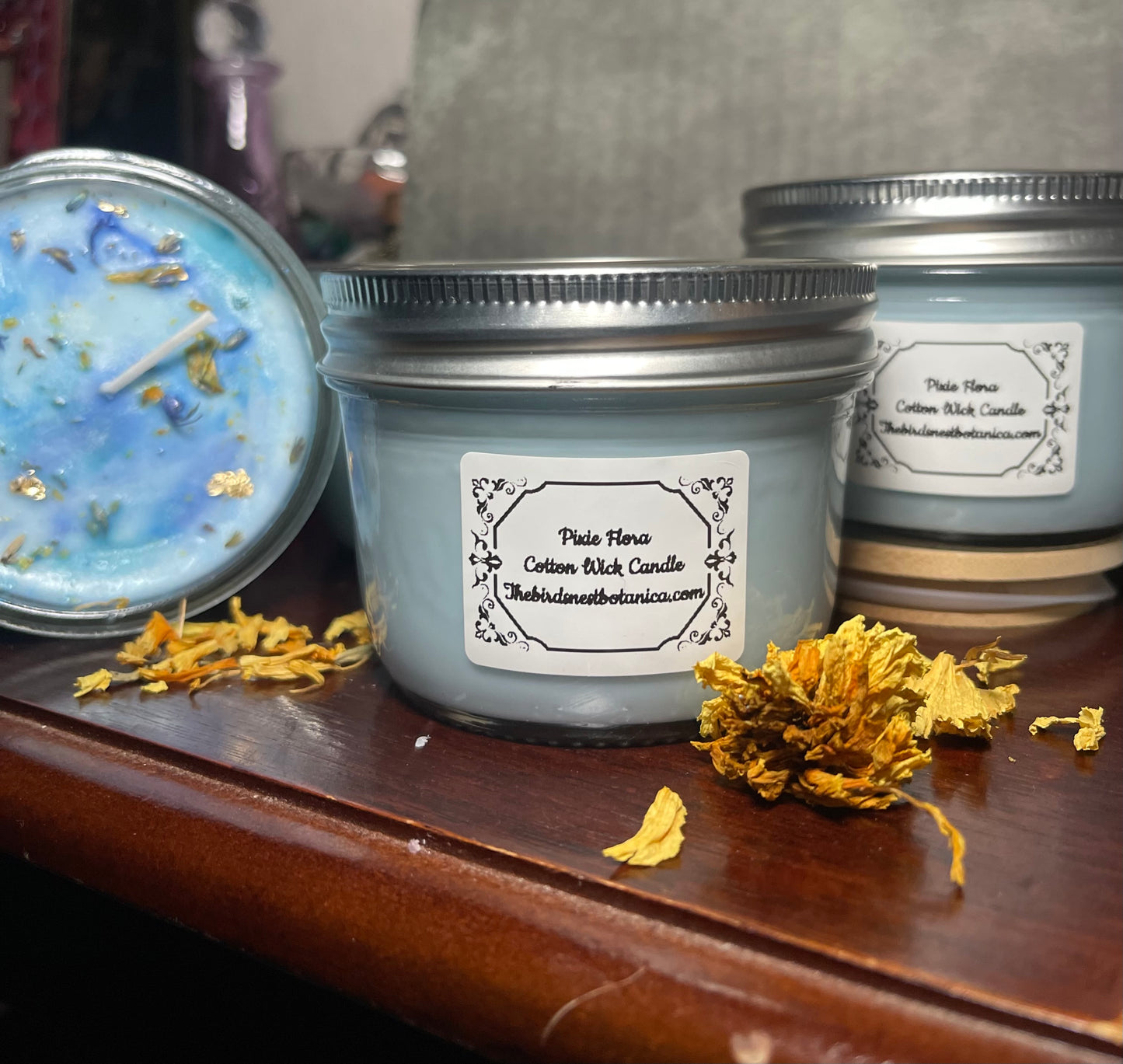 "Pixie Flora" Soy Wax Mason Jar Candle 8oz