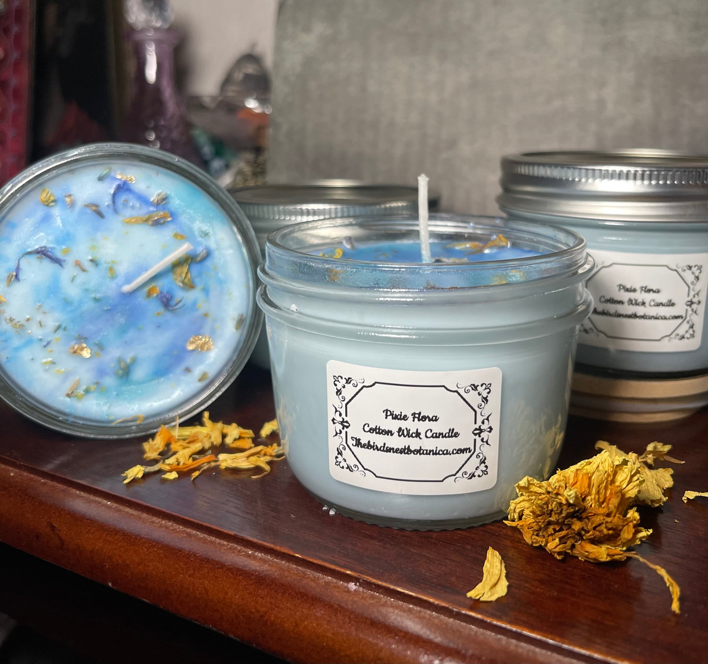 "Pixie Flora" Soy Wax Mason Jar Candle 8oz