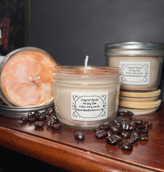 "Conjured Mocha" Soy Wax Mason Jar Candle 8oz