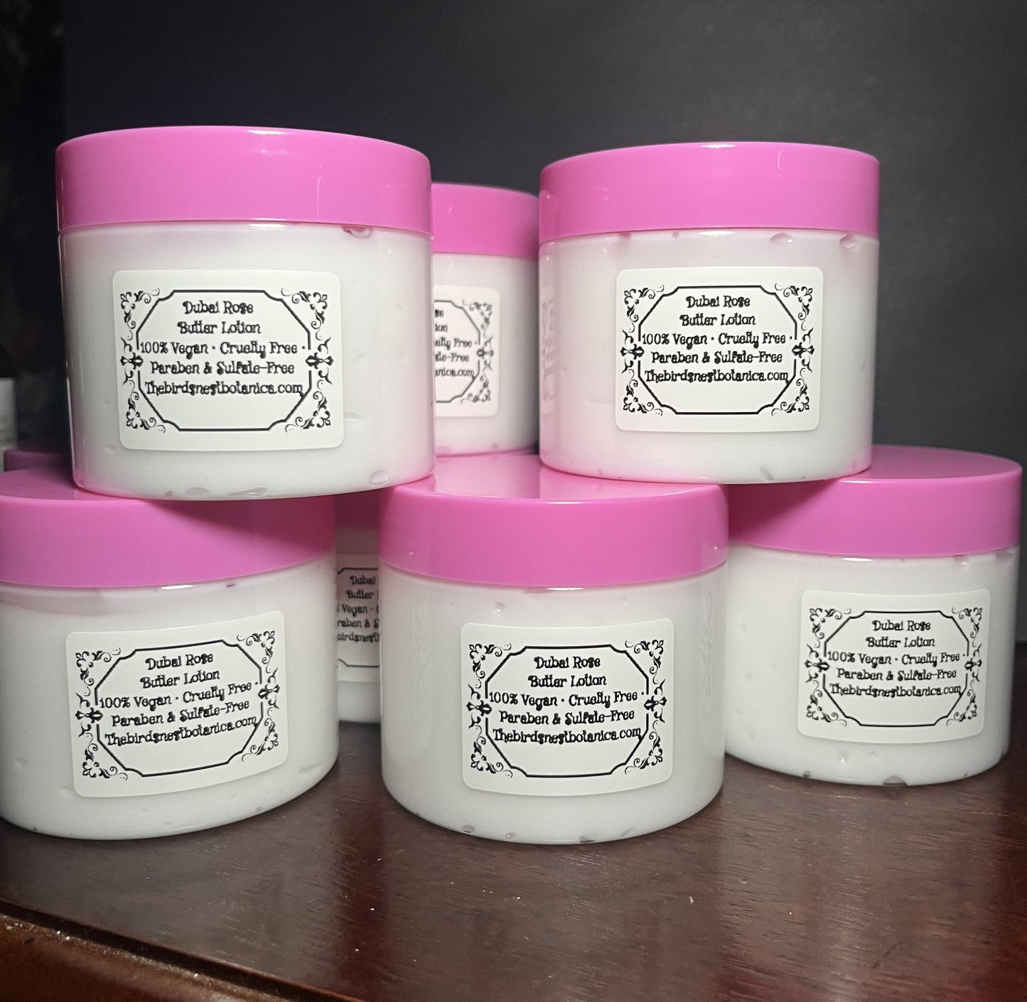 Dubai Rose Butter Lotion 100% Vegan- Cruelty Free - Paraben + Sulfate-Free Nwt. 6oz