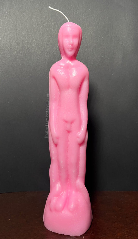 Male Figure Candle 8in Paraffin/Palm Wax Blend