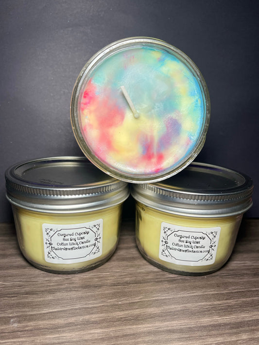 "Conjured Cupcake" Soy Wax Mason Jar Candle 8oz